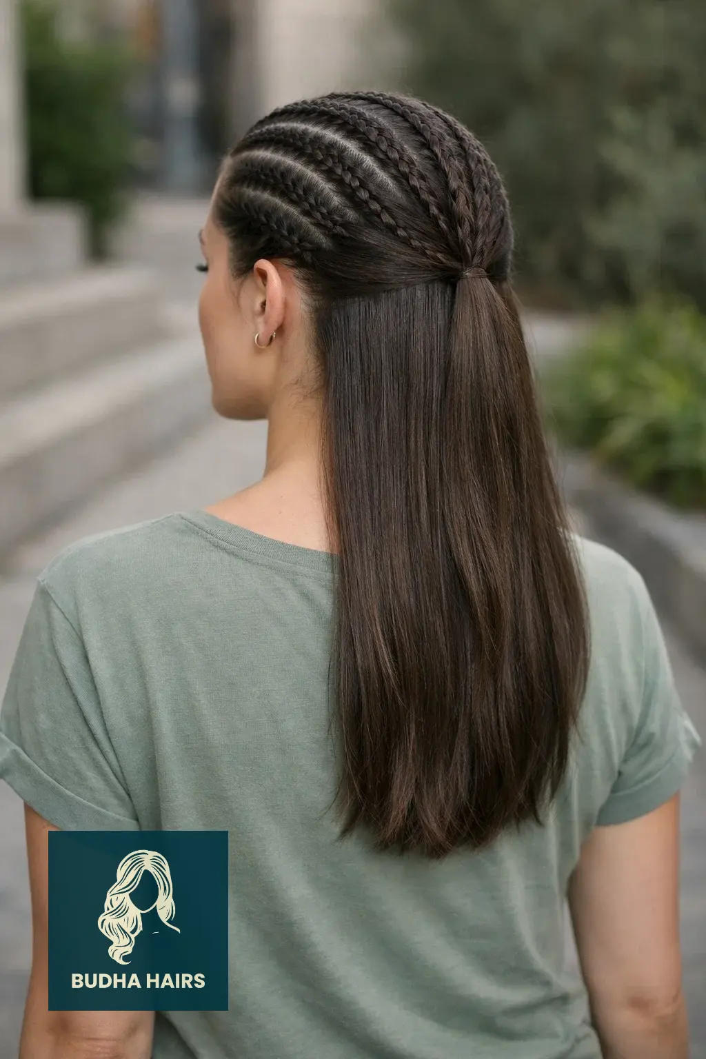 25 Slick Back Hairstyles That Look Sleek and Modern 24 Cornrow Braided Front into Slick Back