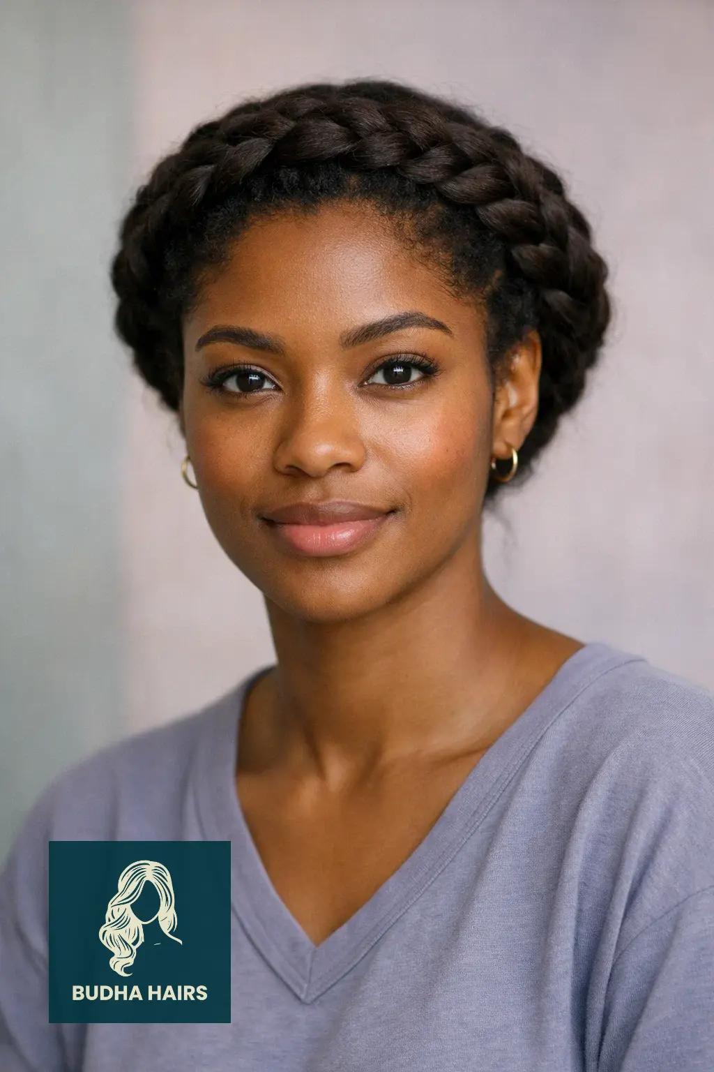 30 Chic Elegant Hairstyles for Black Women That Exude Confidence 24 Crown Braid (Halo Braid)