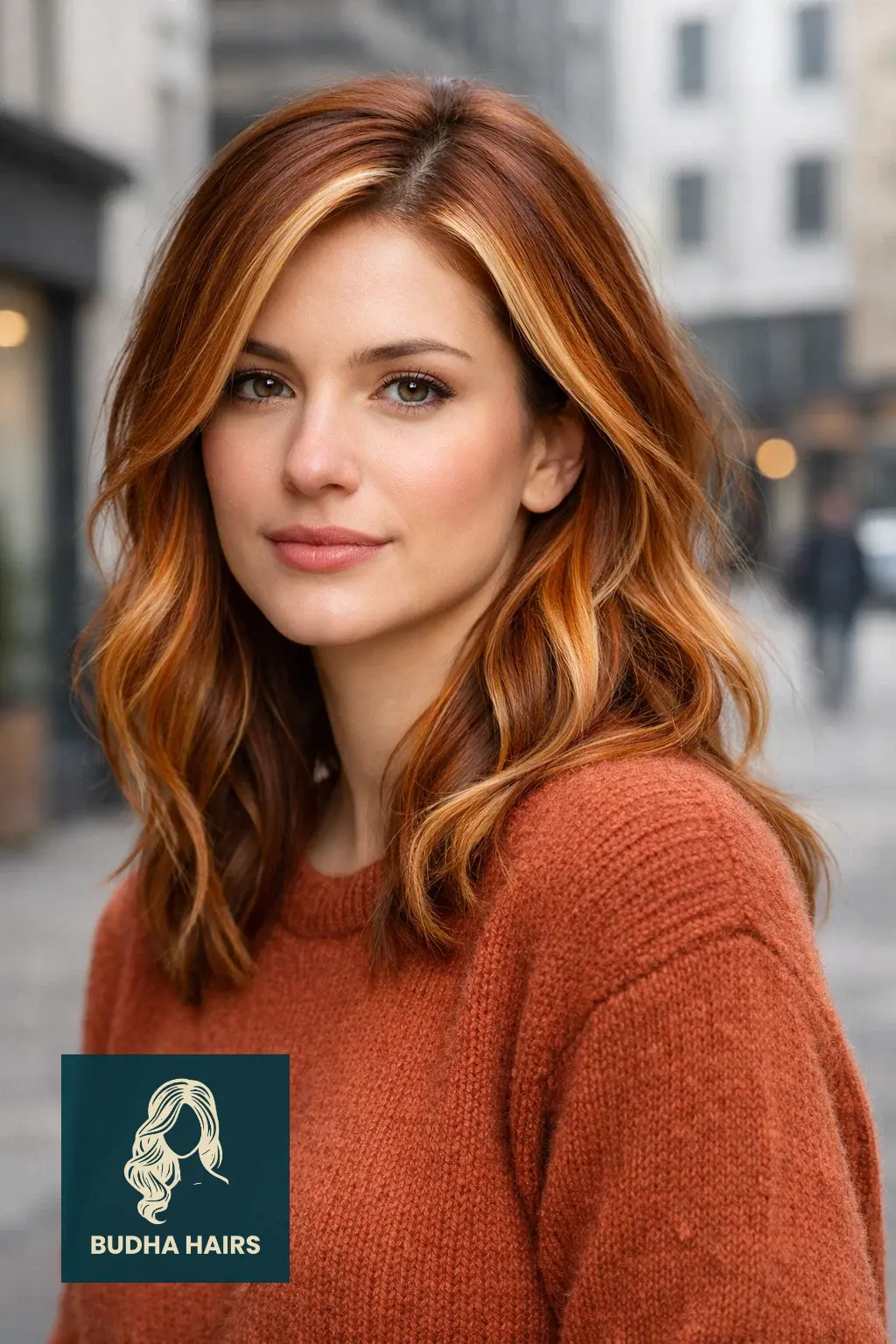 30 Best Winter Highlights for Blondes for an Arctic Glow 29 "Cyber-Copper" with Blonde Accents