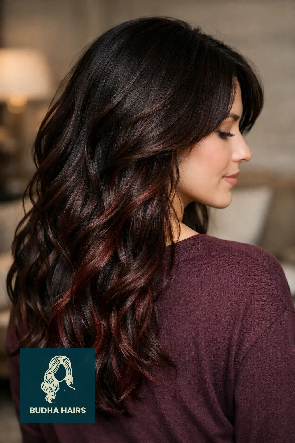30 Best Cherry Cola Balayage Ideas for a Bold Look 2026 20 Dark Clove with Cherry Underlights