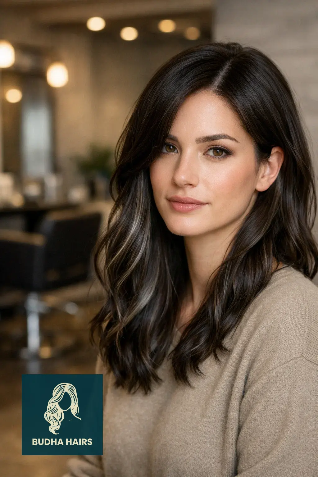 30 Best Winter Highlights for Brown Hair for an Expensive Look 19 Dark Clove with "Silver-Lining" Underlights