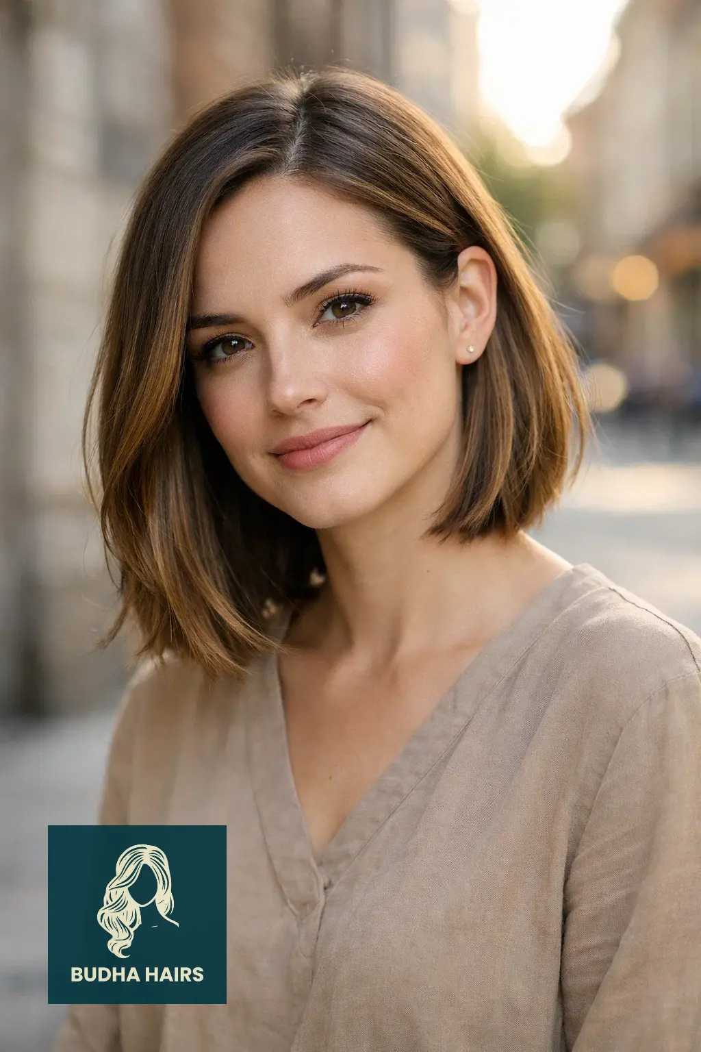 30 Cute Lob Hairstyles for Thin Hair 17 Deep-Parted Lob with a "Tucked" Side