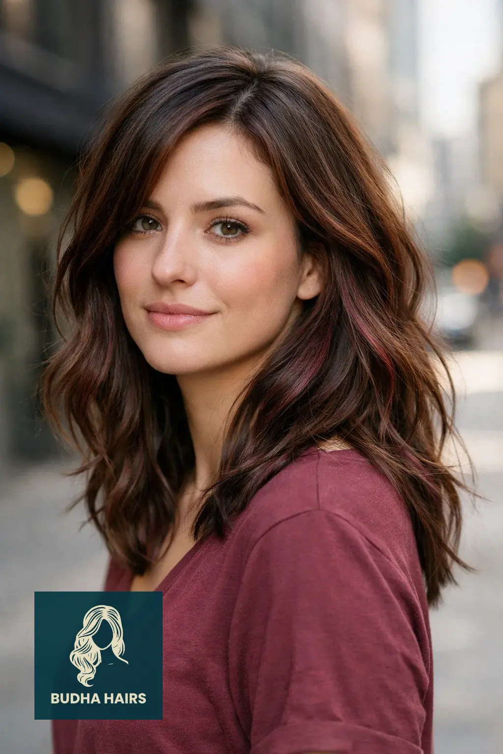30 Best Pink Highlights in Brown Hair: Top Ideas for 2026 29 Deep Raspberry Lowlights