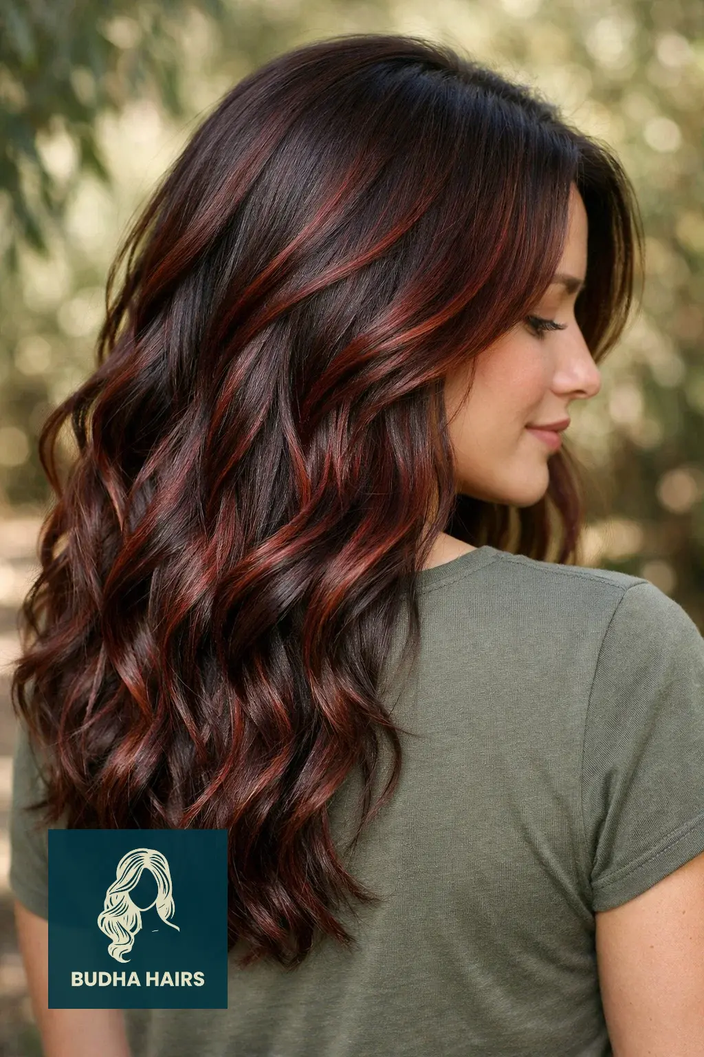 30 Best Cherry Cola Balayage Ideas for a Bold Look 2026 12 Deep Walnut with Cherry Pintura Details