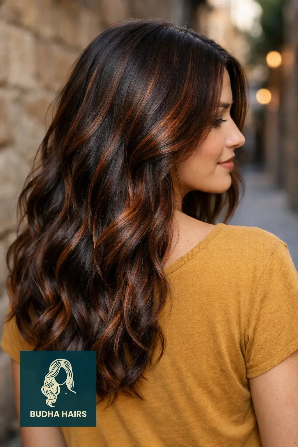 30 Best Red Copper Balayage Ideas for a High-Fashion Look 12 Deep Walnut with Copper Pintura Details