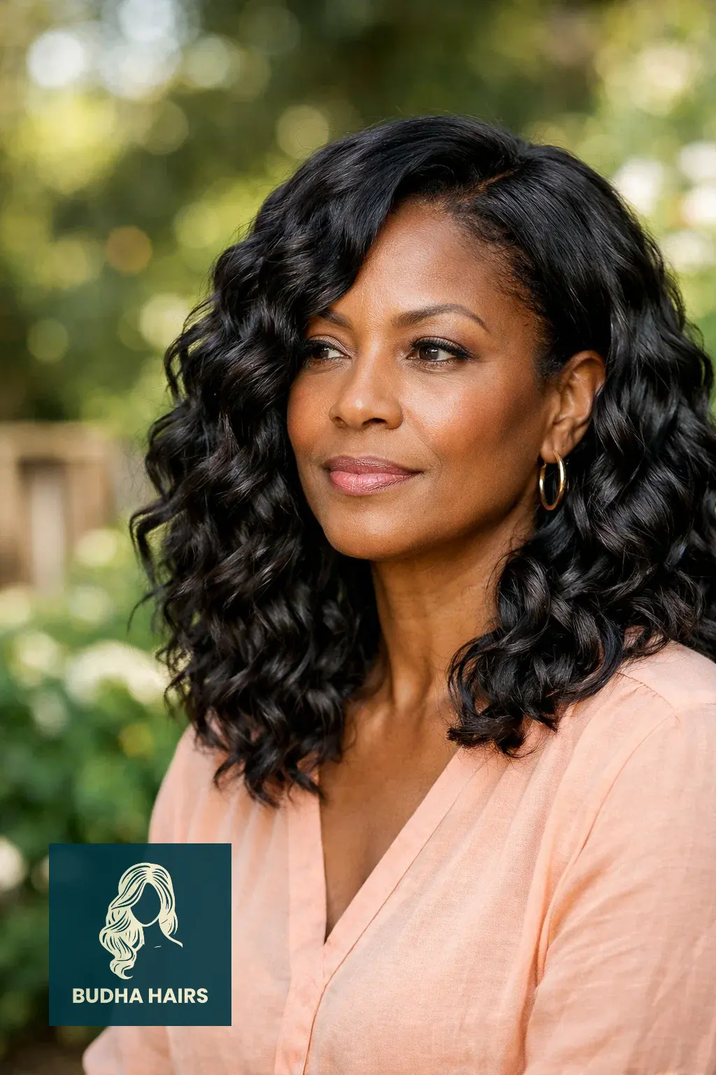 35 Beautiful Weave Hairstyles for Older Black Women That Look Timeless 11 Deep Wave Shoulder Style