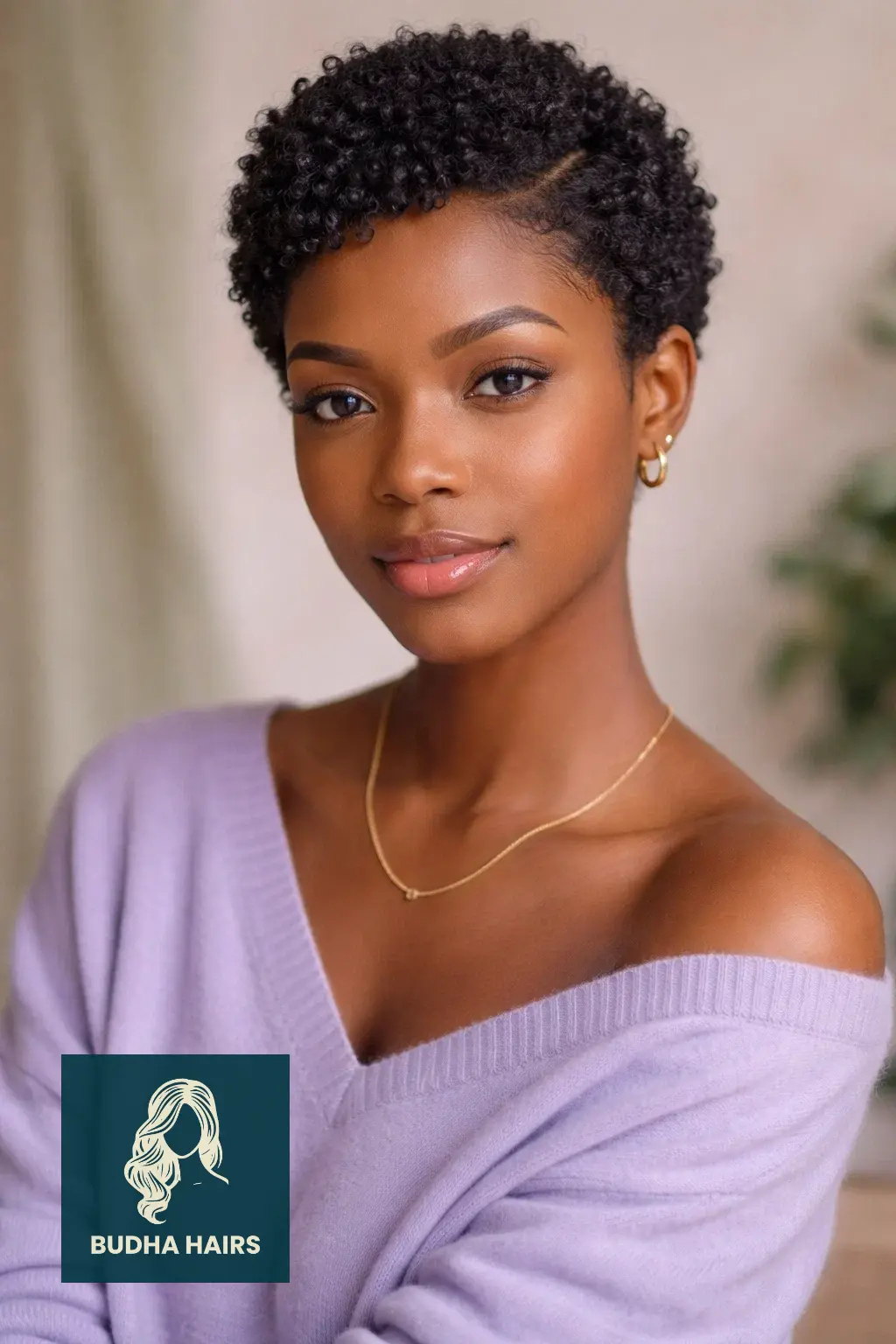 30 Chic Elegant Hairstyles for Black Women That Exude Confidence 30 Defined TWA (Teeny Weeny Afro) with Side Part
