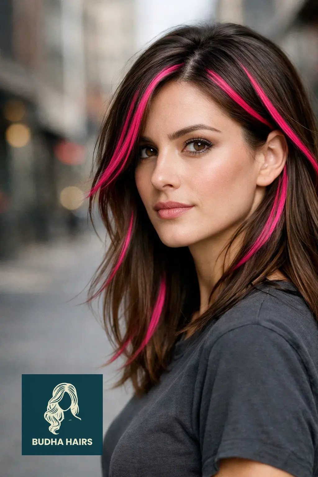 30 Best Pink Highlights in Brown Hair: Top Ideas for 2026 22 Electric Pink "Slicing"