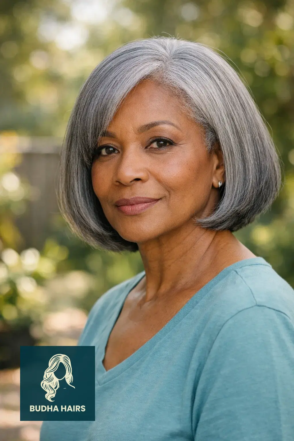 25 Stunning Bob Hairstyles for Older Black Women to Refresh Your Look 11 Elegant Natural Grey Bob Cut