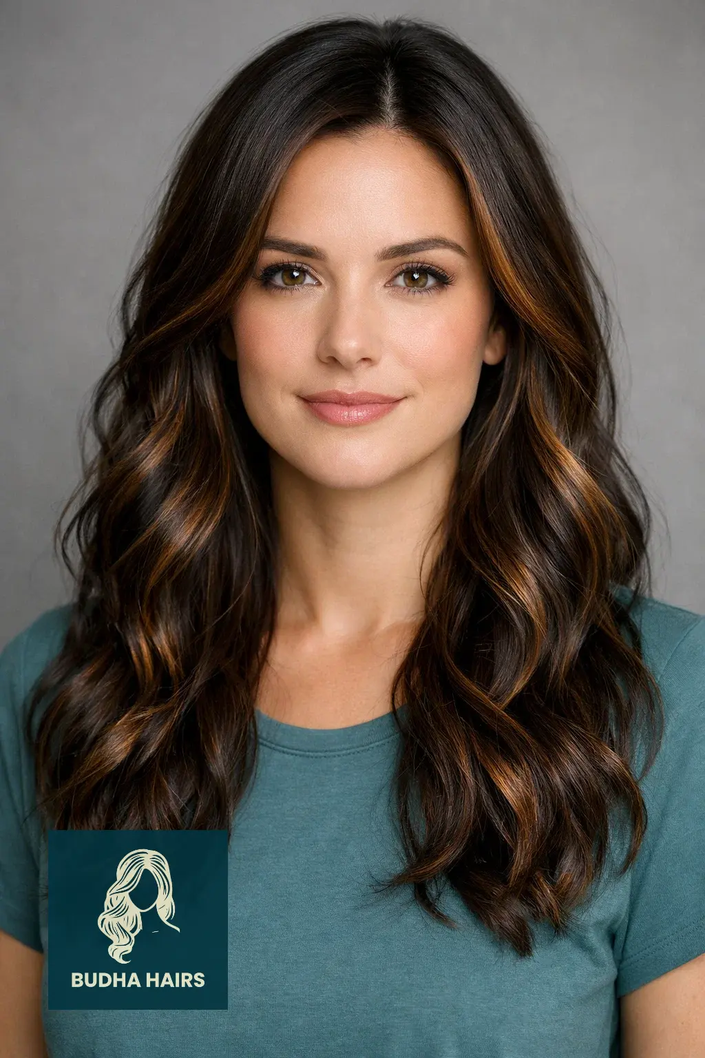 30 Best Honey Brown Balayage Ideas for an Expensive Look 3 Espresso Base with "Amber Glow" Ribbons