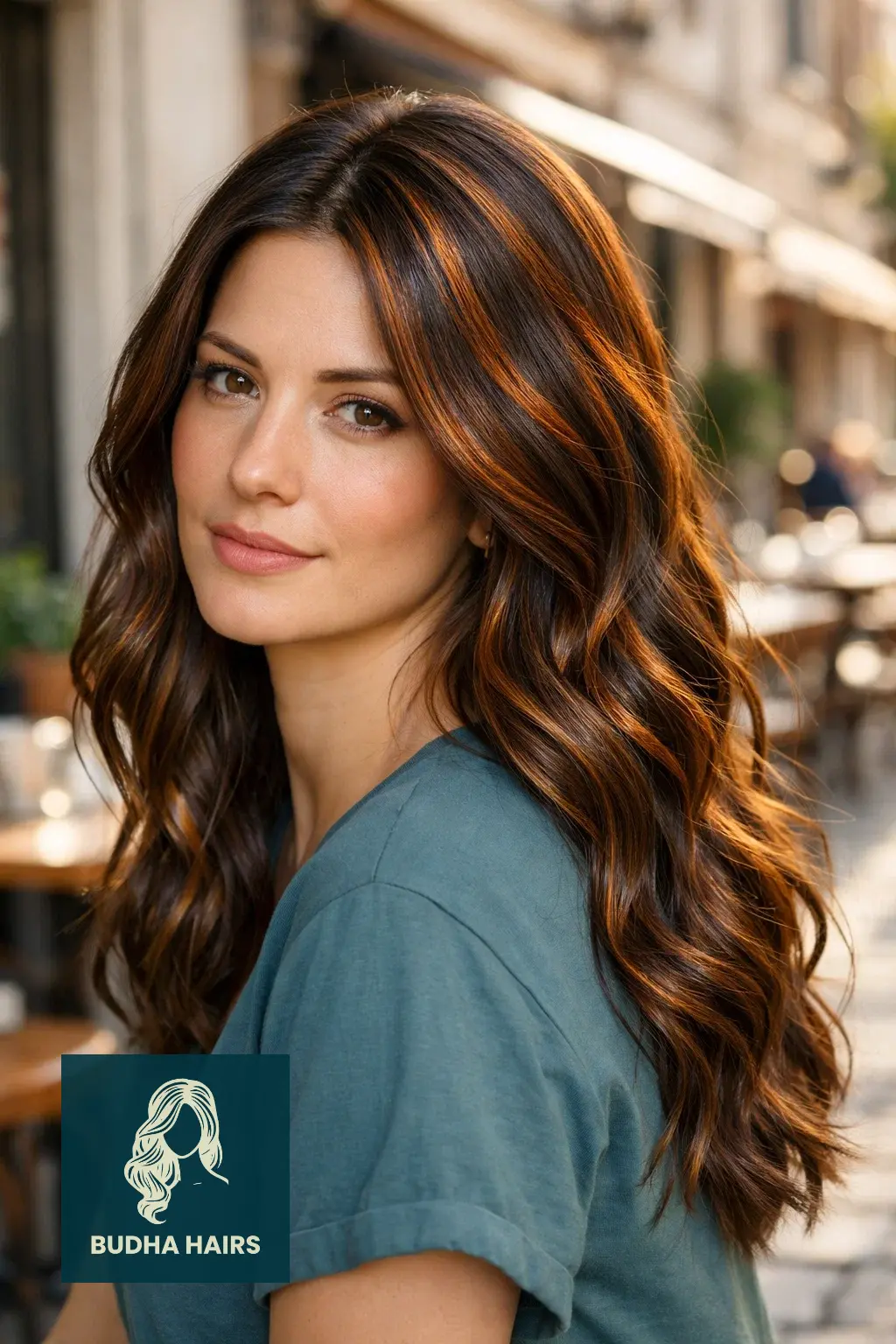 30 Best Red Copper Balayage Ideas for a High-Fashion Look 14 Espresso and Copper Herringbone Weaving