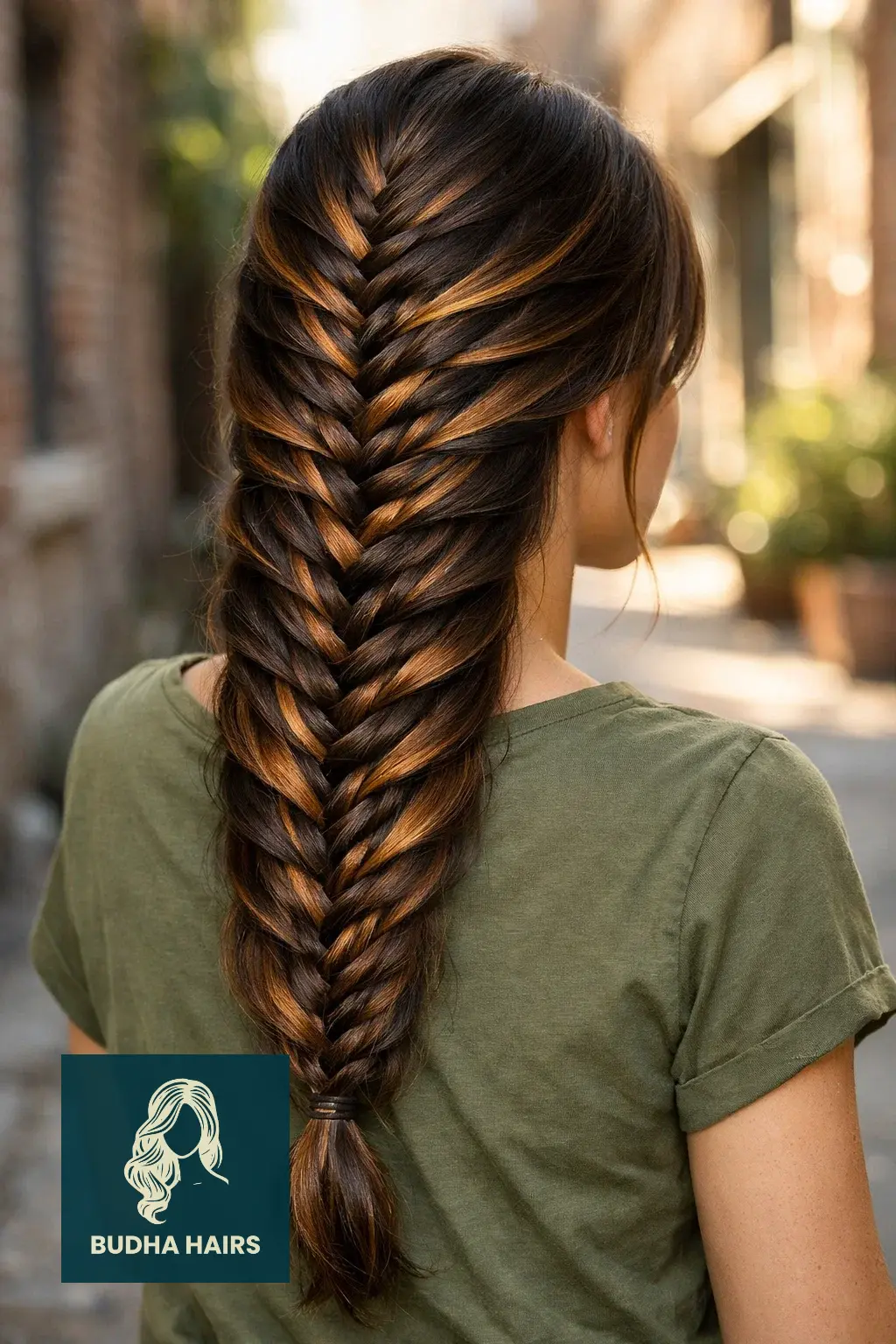 30 Best Honey Brown Balayage Ideas for an Expensive Look 14 Espresso and Honey Herringbone Weaving