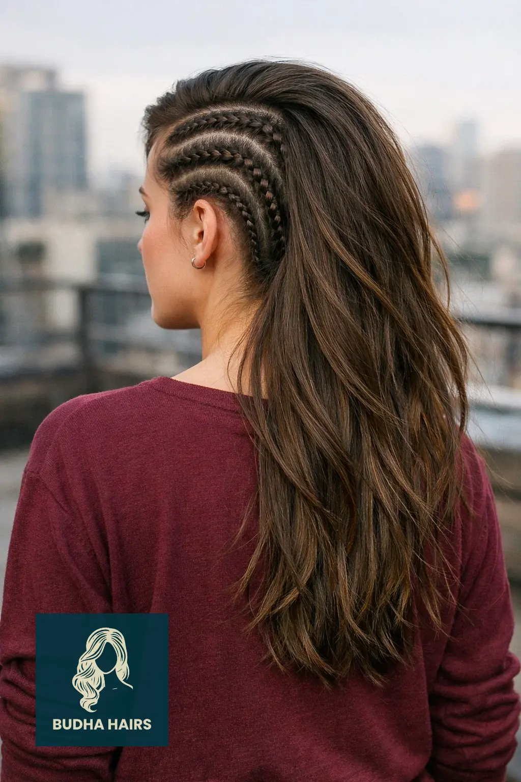 20 Gorgeous Side Part Hairstyles for Long Hair for Every Occasion 12 Faux Side Undercut with Cornrows