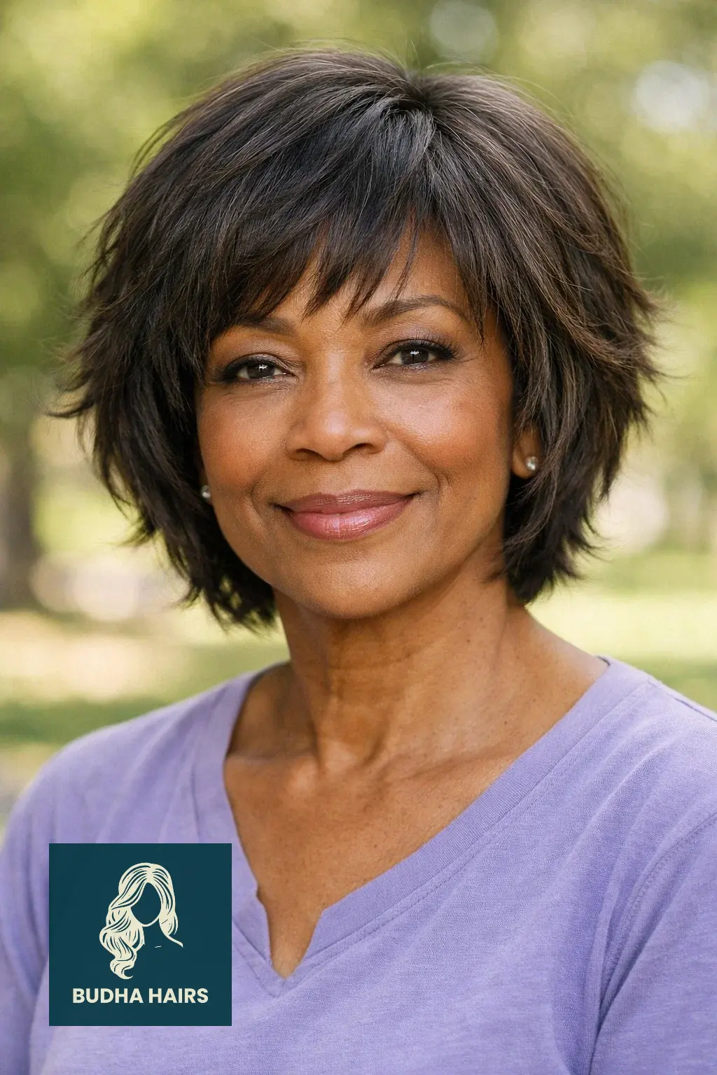 25 Stunning Bob Hairstyles for Older Black Women to Refresh Your Look 9 Feathered Bob for Thin Hair