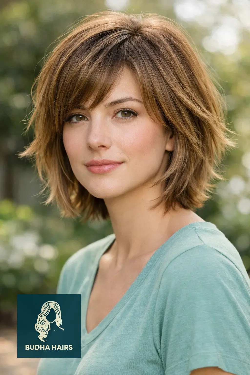 35 Best Bob Hairstyles with Bangs to Try Now 29 Feathered Layered Bob with Side Fringe