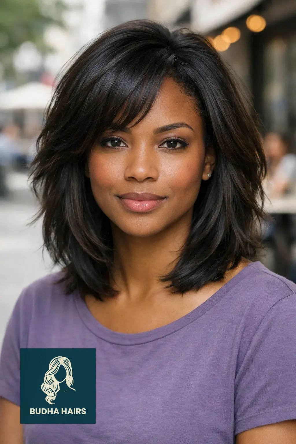 Feathered Hairstyles for Black Women: 30 Iconic & Modern Looks 8 Feathered Lob (Long Bob) with Root Lift