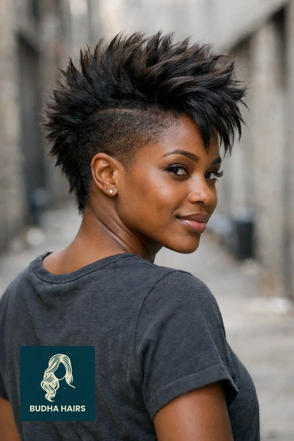 Feathered Hairstyles for Black Women: 30 Iconic & Modern Looks 7 Feathered Mohawk with Short Sides