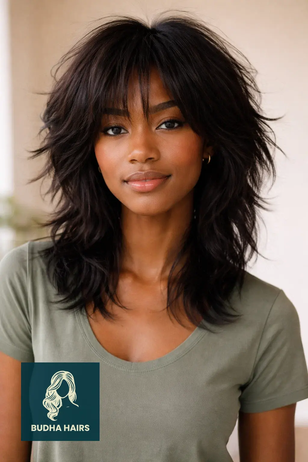 Feathered Hairstyles for Black Women: 30 Iconic & Modern Looks 16 Feathered "Wolf Cut" on Textured Hair