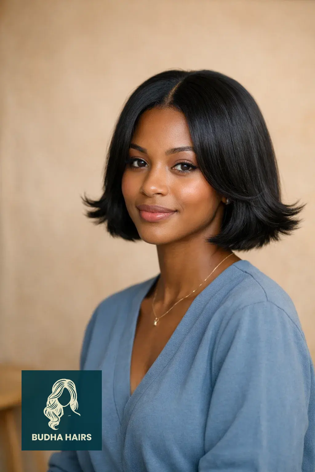 Middle Part Hairstyles for Black Women: 30 Best Trendy Styles 18 Flipped-Out 90s Bob with a Middle Part