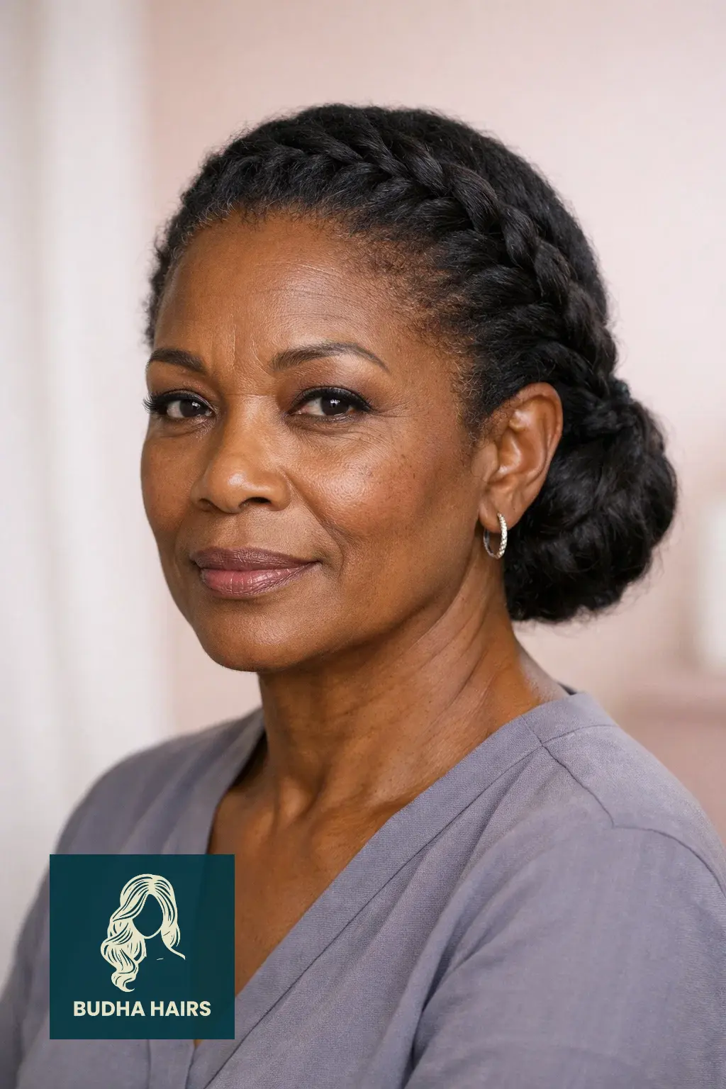 25 Easy and Elegant Updo Hairstyles for Older Black Women 21 French Braid into Low Tuck