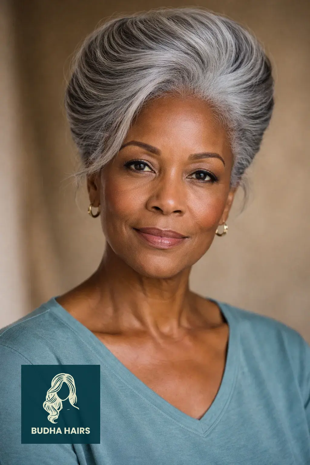 30 Stunning Hairstyles for Older Black Women with Gray Hair You’ll Love 15 French Roll with Volume