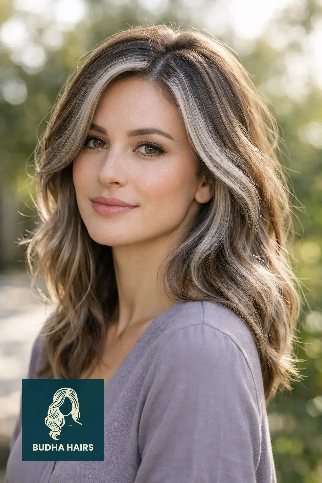 30 Winter Balayage Ideas for Brunettes with Cozy, Dark Tones 21 Frosted Mocha with Silver-Mist Accents