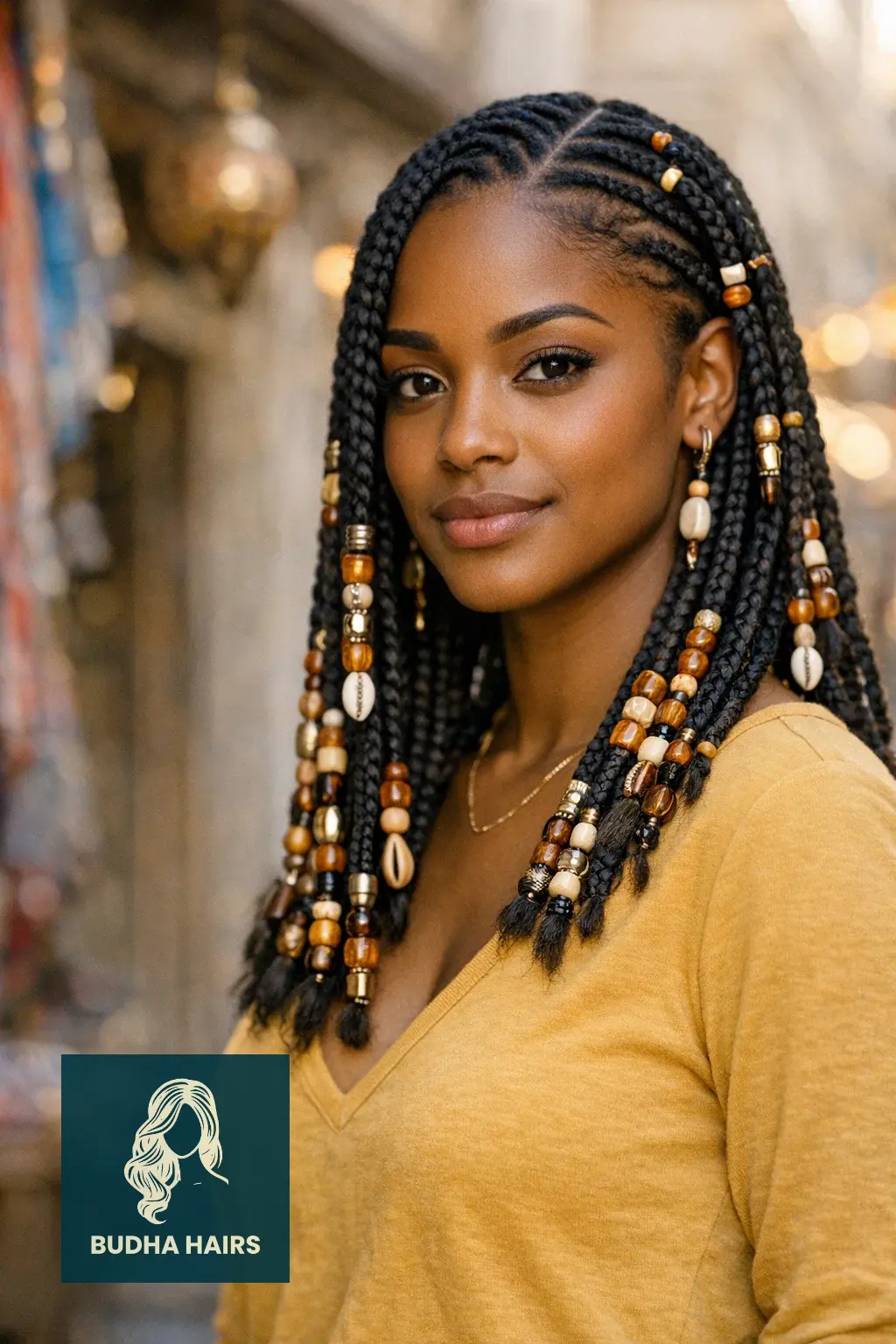 30 Chic Elegant Hairstyles for Black Women That Exude Confidence 10 Fulani Braids with Beads