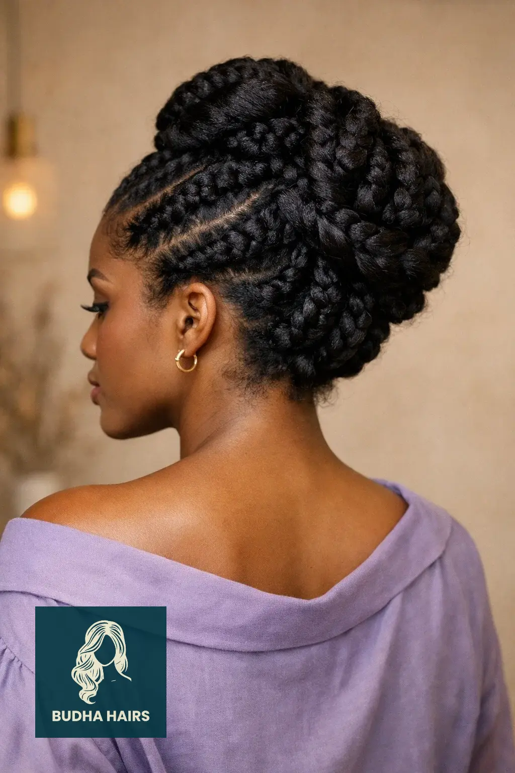 30 Chic Elegant Hairstyles for Black Women That Exude Confidence 3 Goddess Braids Updo