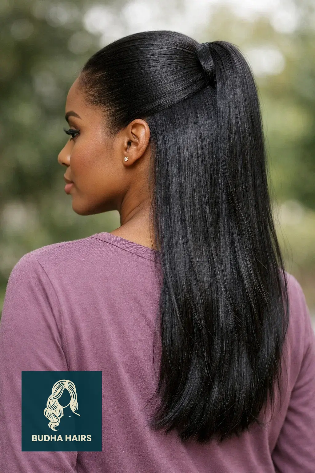 30 Straight Hairstyles for Black Women That Look Sleek 8 Half-Up Half-Down Sleek Style
