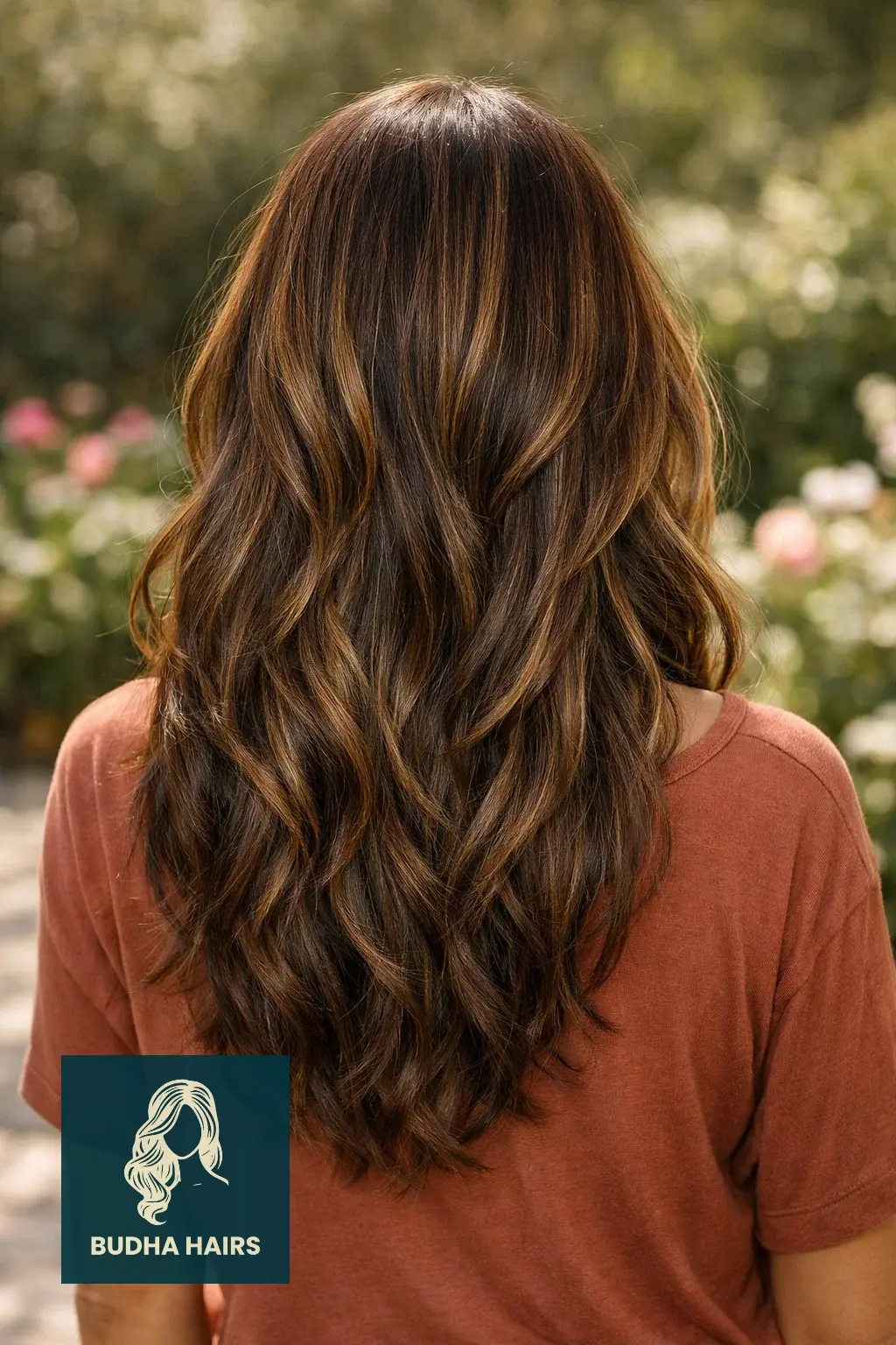 35 Best Hair Color for Brown Skin: Top Ideas for 2026 24 Hazelnut "Shattered" Highlights