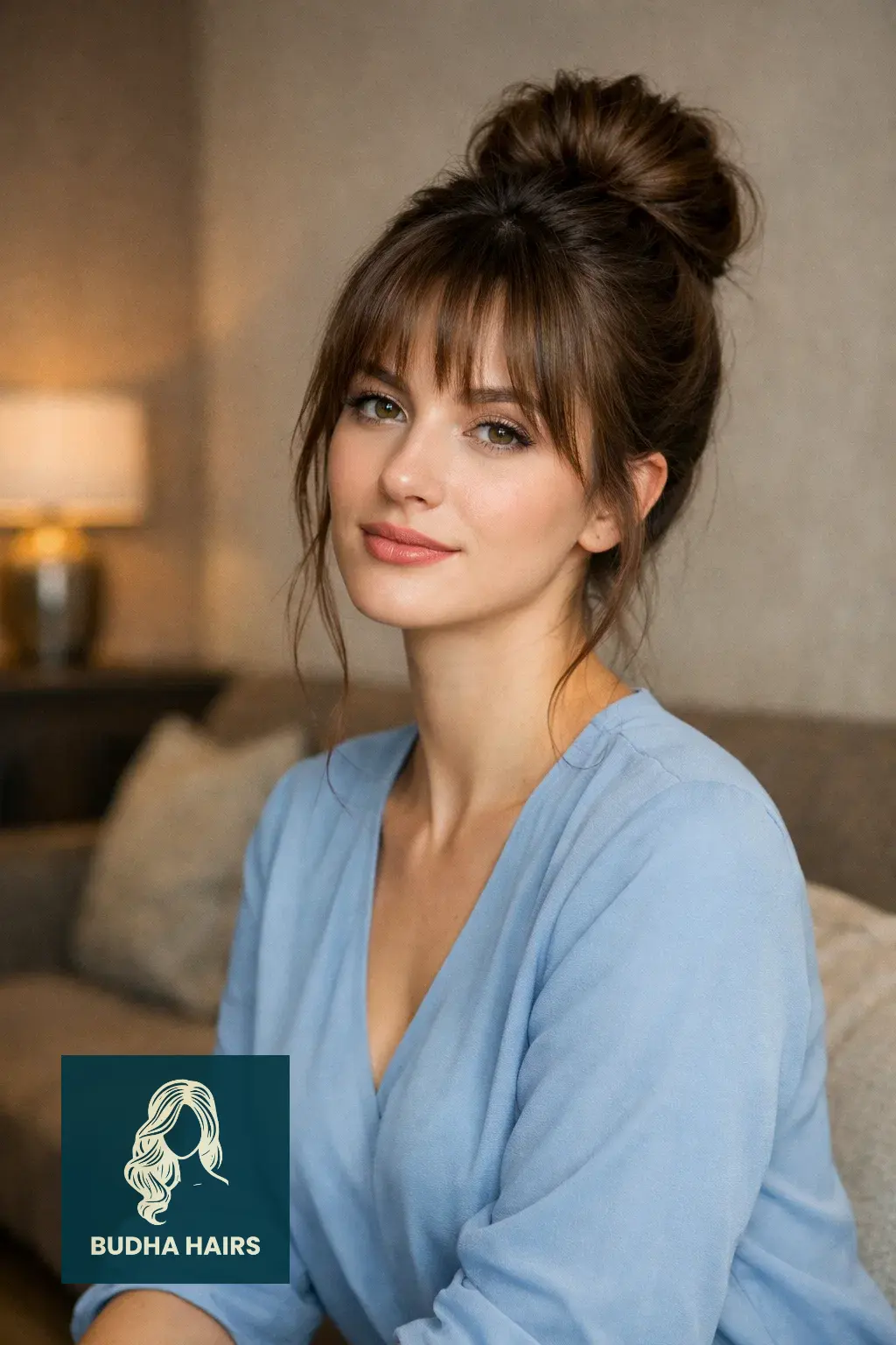 30 Elegant Hairstyles for Long Hair: Stunning Trends for 2026 19 High Bun with Wispy Bangs