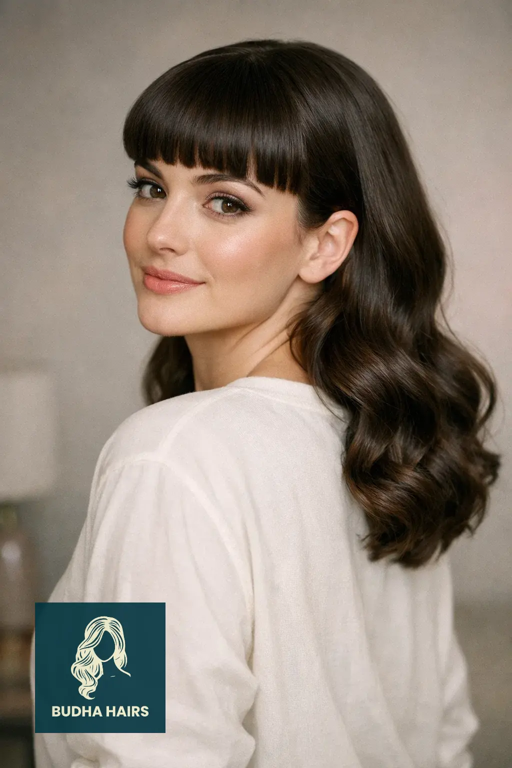 30 Elegant Hairstyles with Bangs: Stunning Formal Looks for 2026 12 Hollywood Waves with Blunt Bangs