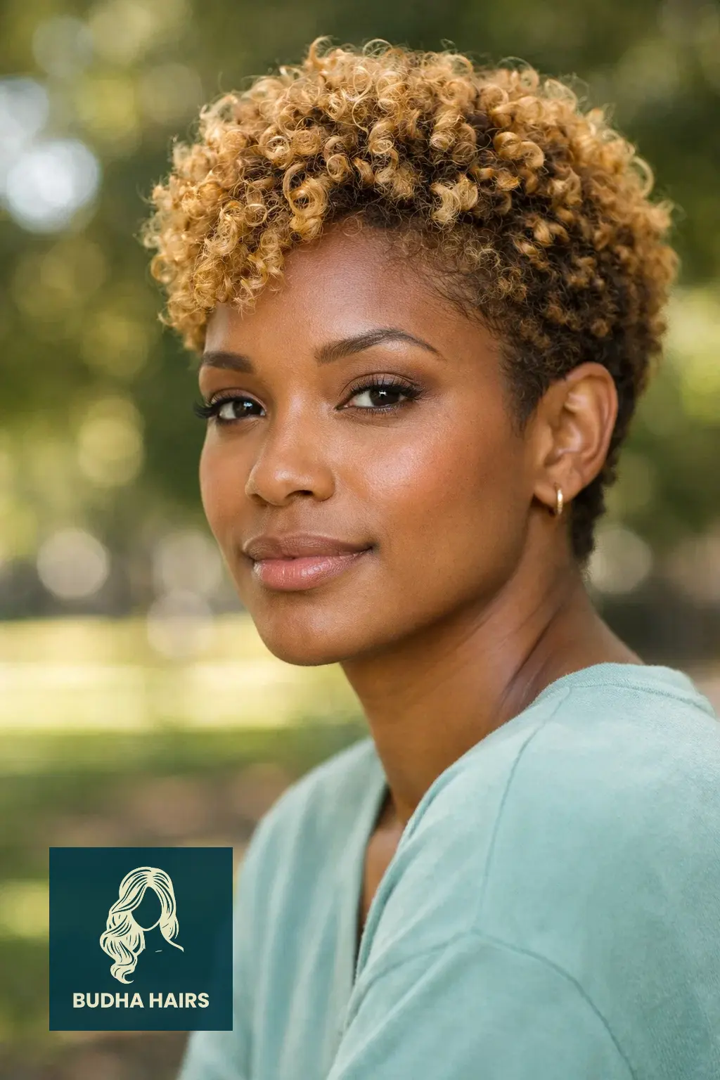 30 Pixie Hairstyles for Black Women That Look Stunning 3 Honey-Blonde Curly Pixie