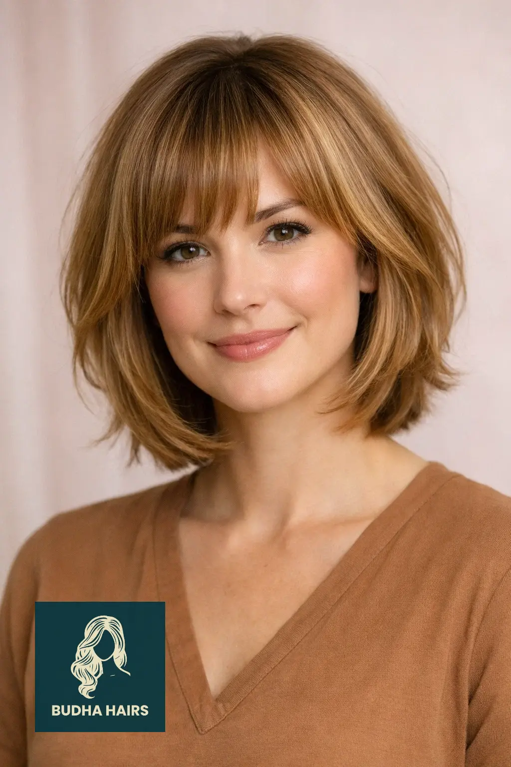30 Blonde Bob Hairstyles That Look Fresh and Stylish 25 Honey-Butter Layered Bob with Bangs