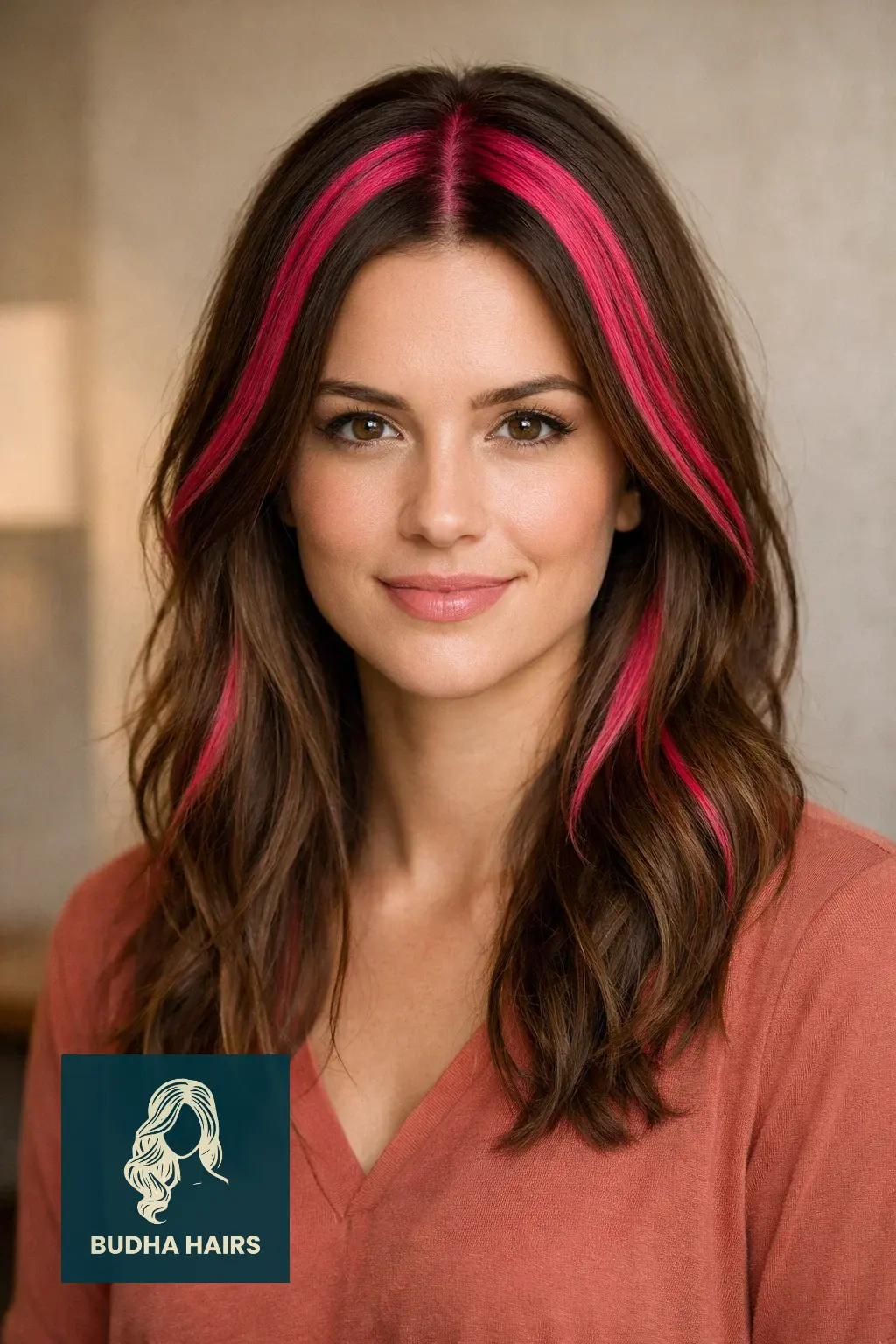 30 Best Pink Highlights in Brown Hair: Top Ideas for 2026 12 Hot Pink "T-Section" Highlights