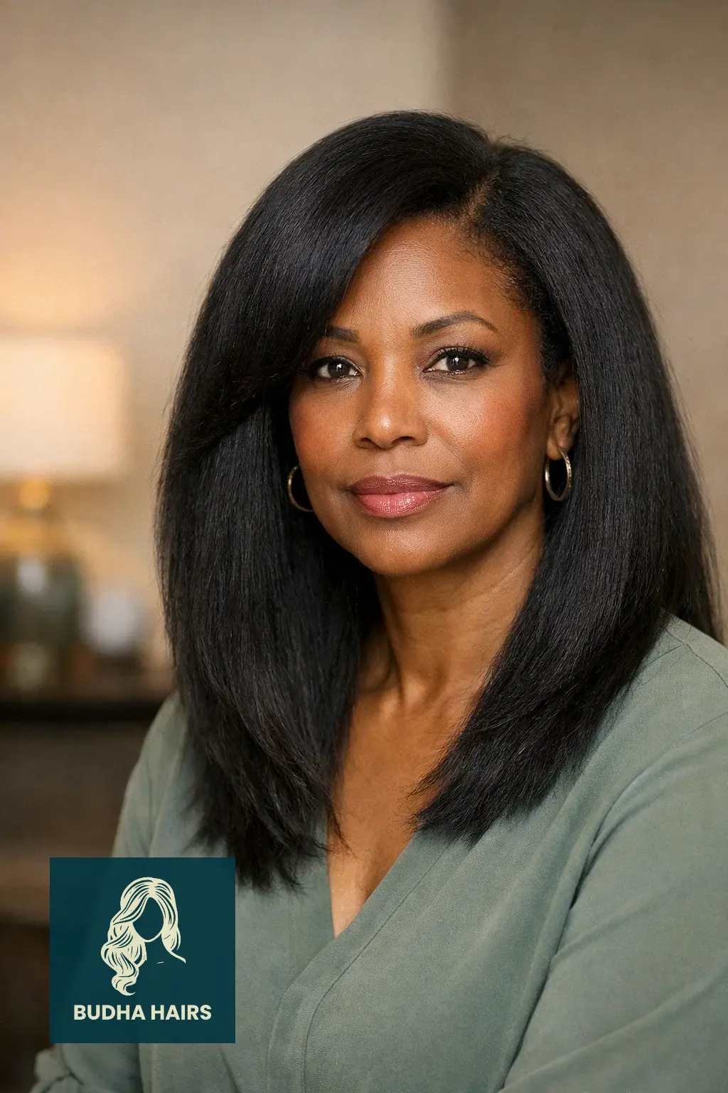 35 Beautiful Weave Hairstyles for Older Black Women That Look Timeless 19 Kinky Straight Blowout Look