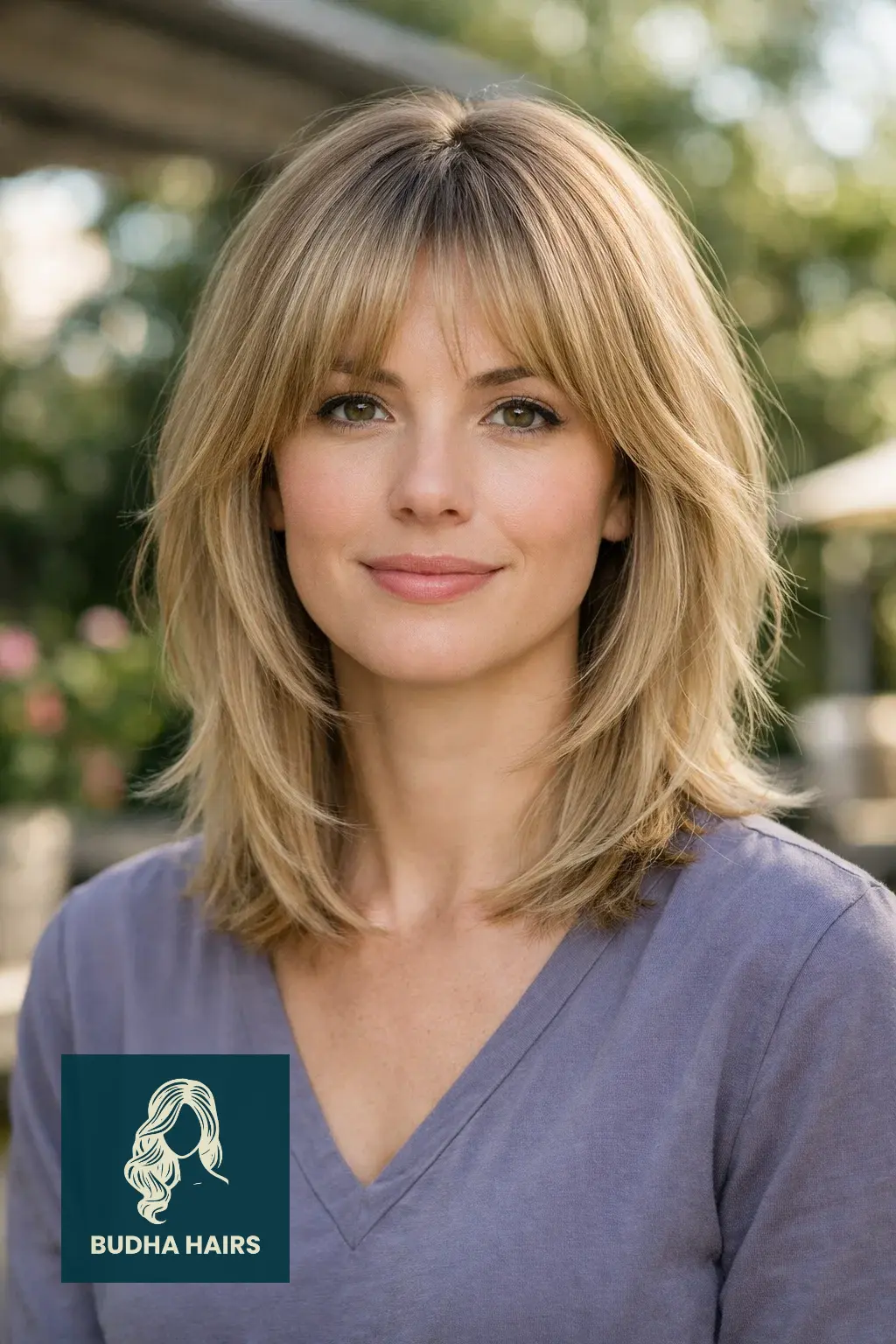 25 Flawless Fine Hair with Bangs Hairstyles: Volumizing Looks 2026 12 Layered Midi Cut with Bardot Bangs