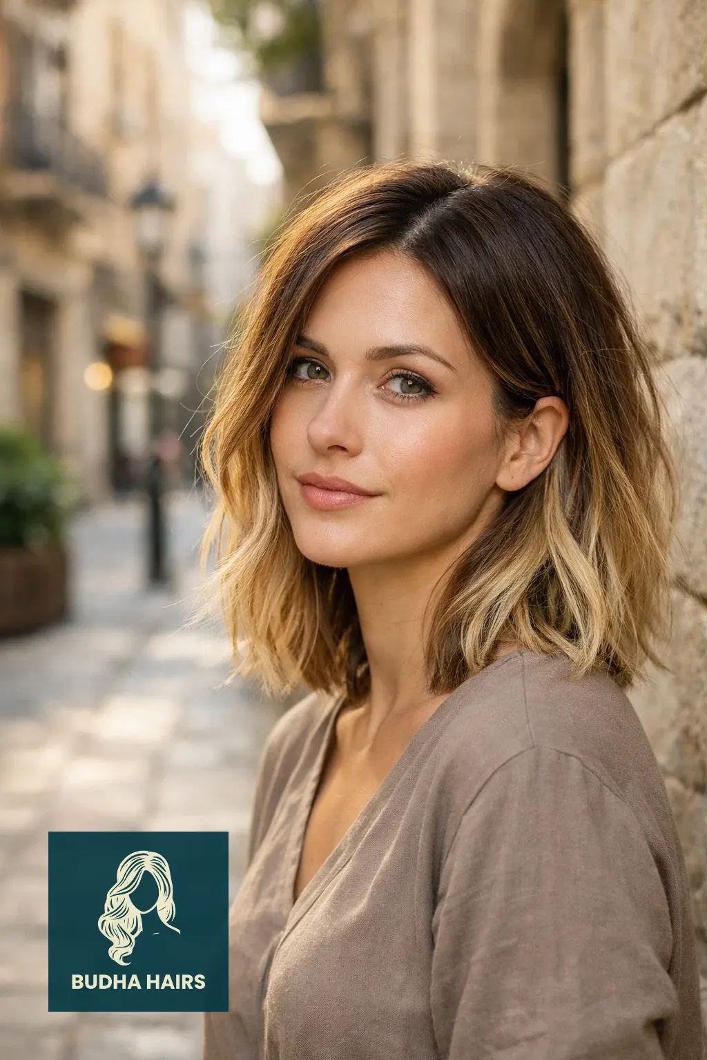 30 Cute Lob Hairstyles for Thin Hair 14 "Lived-In" Lob with Shadow Roots