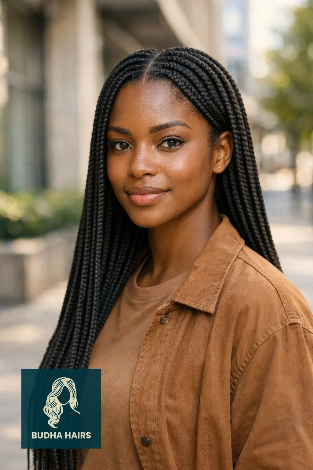 Middle Part Hairstyles for Black Women: 30 Best Trendy Styles 30 Long Box Braids with a Center Part