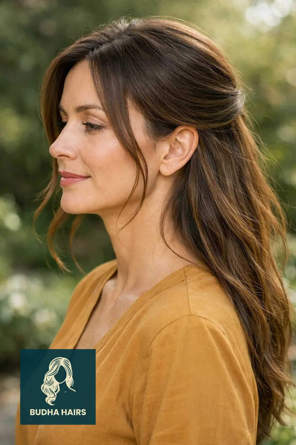 25 Bangs for Older Women with Long Hair That Look Youthful 10 Long Face-Framing Tendrils (The "Anti-Bang")