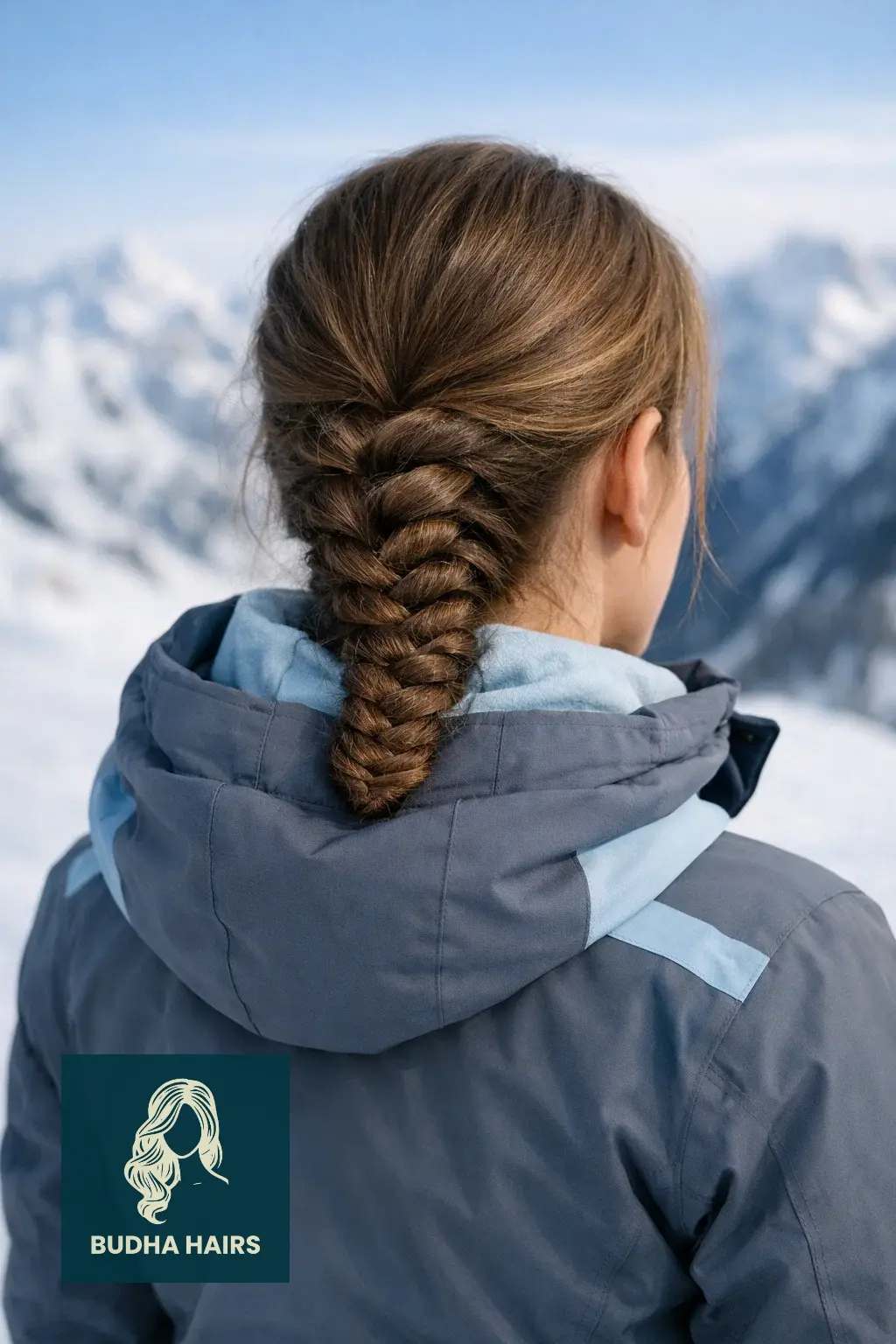 30 Best Skiing Hairstyles to Wear Under a Helmet for 2026 12 Low Nape Snake Braid