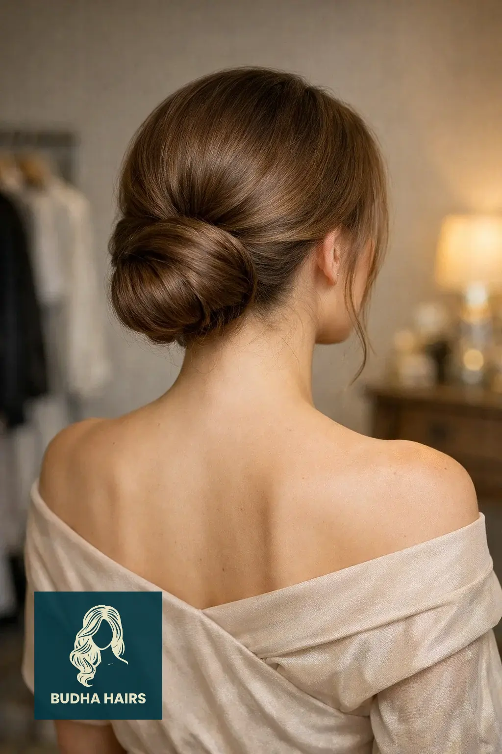 30 Stunning Prom Hairstyles for Strapless Dresses That Turn Heads 11 Low Rolled Chignon