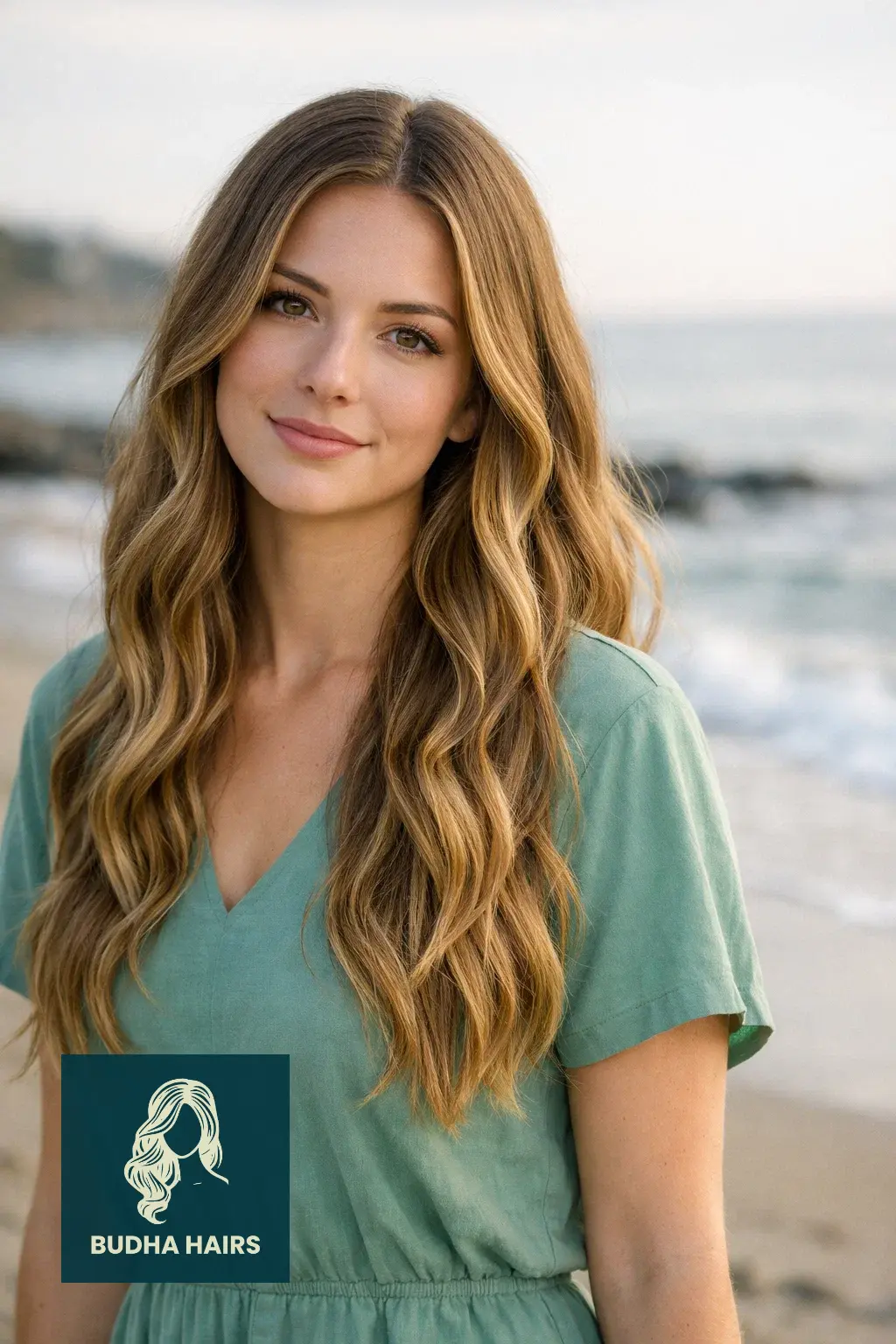 30 Bridal Shower Hairstyles for the Bride That Look Stunning 17 Mermaid Waves with Center Part