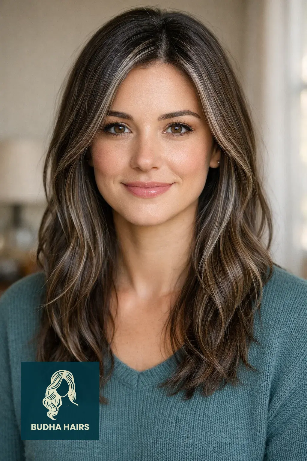 30 Best Brown Hair with Silver Highlights Ideas for 2026 8 Mocha Brown with Silver Babylights