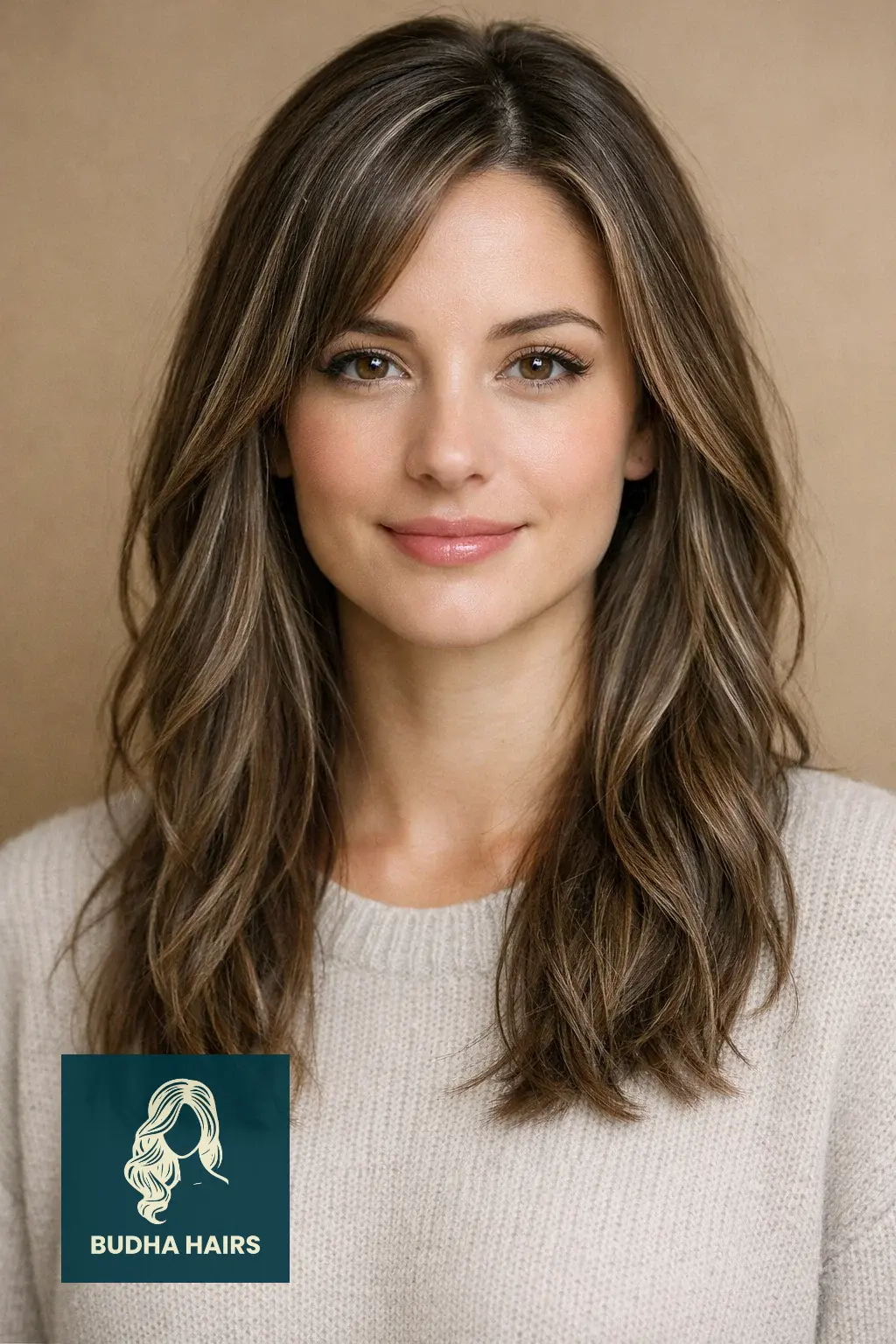 30 Best Winter Highlights for Brown Hair for an Expensive Look 21 Muted Pecan with "Icy Ash" Micro-Lights