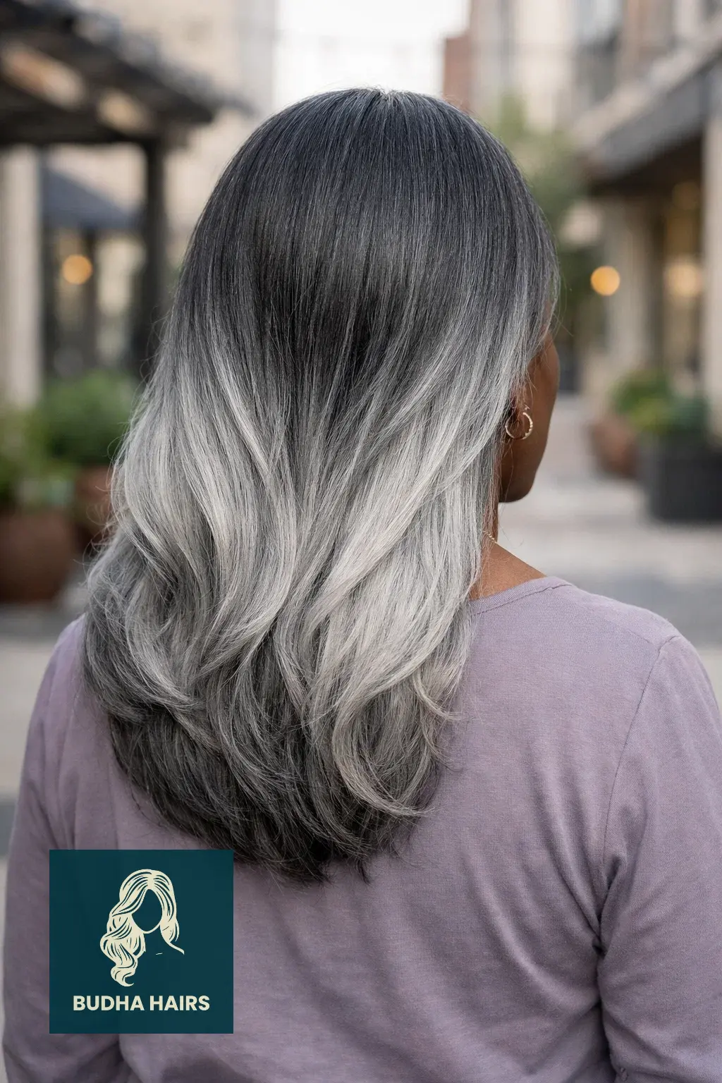 35 Beautiful Weave Hairstyles for Older Black Women That Look Timeless 28 Ombre Gray Weave