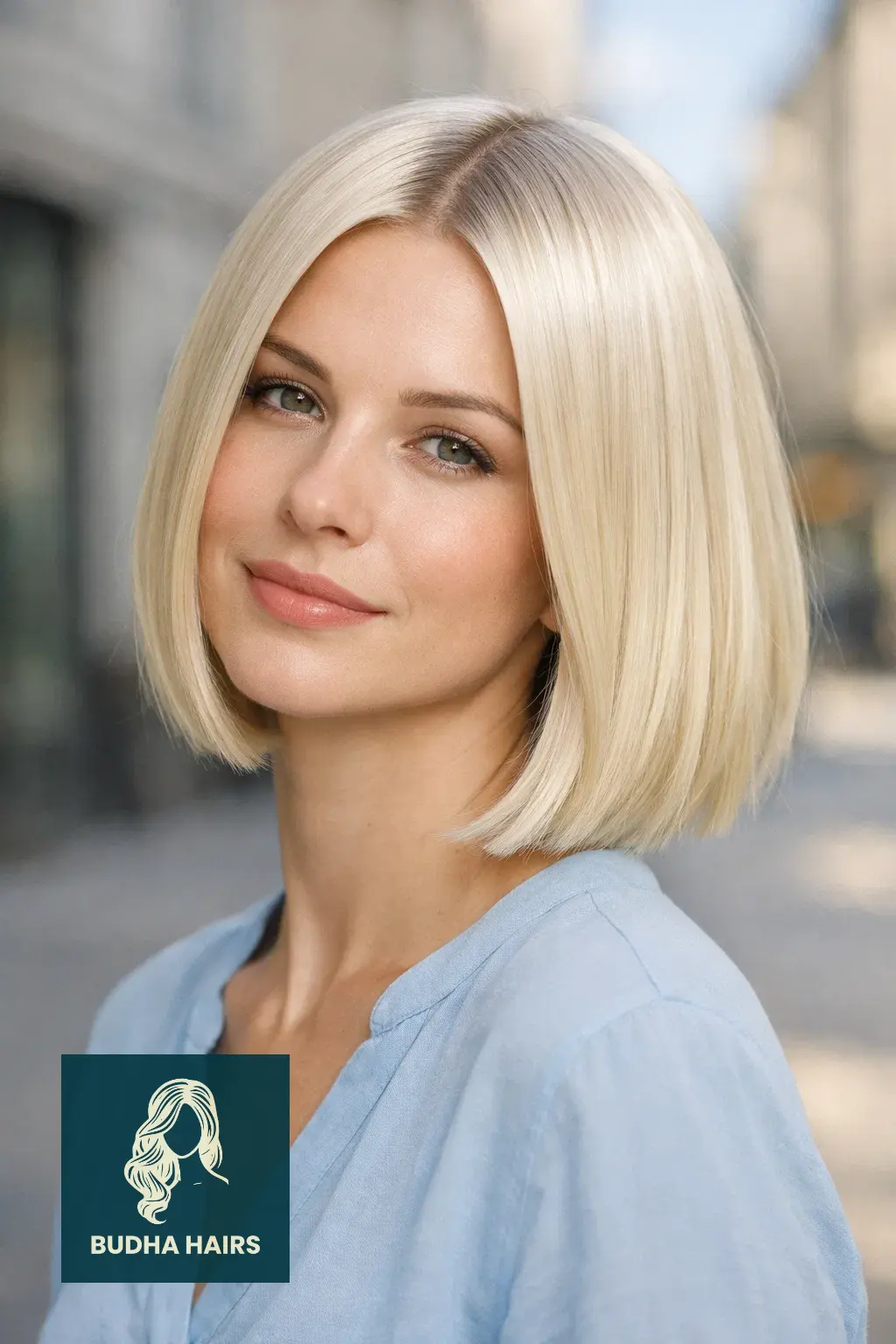 30 Blonde Bob Hairstyles That Look Fresh and Stylish 14 Pearl Blonde "Glass" Bob