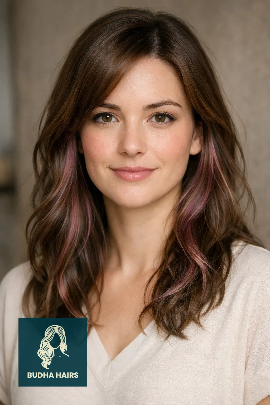 30 Best Pink Highlights in Brown Hair: Top Ideas for 2026 24 Pearlescent Pink "Internal" Highlights