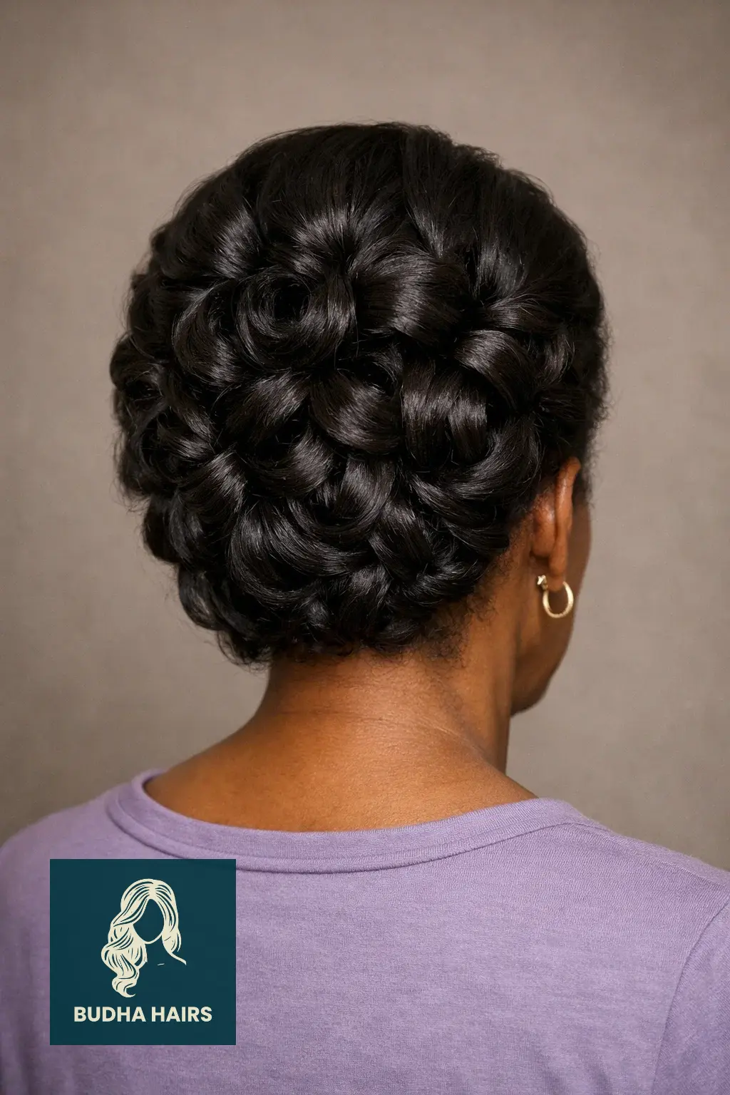 25 Easy and Elegant Updo Hairstyles for Older Black Women 8 Pinned Barrel Curls