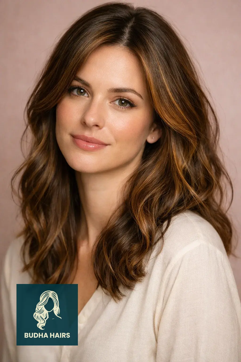 30 Warm Caramel Balayage with Honey Highlights to Try This Year 24 Praline Brown with Honey Dusting